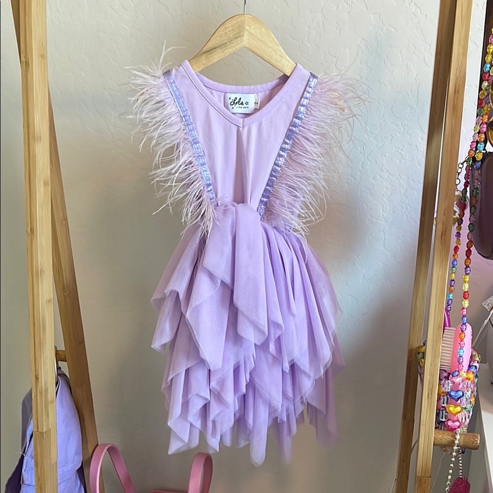 Gigi Lola + The Boys Feather Dress Size 2